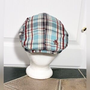 Original Penguin Madras Plaid Cotton Flat Cap Men’s M/L